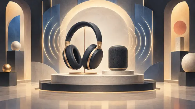 삼성전자, JBL 80주년 기획전 개최 — 기사 주제를 표현한 AI 생성 개념 삽화